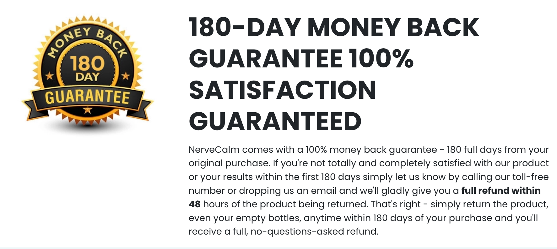 180-Day Money Back Guarantee